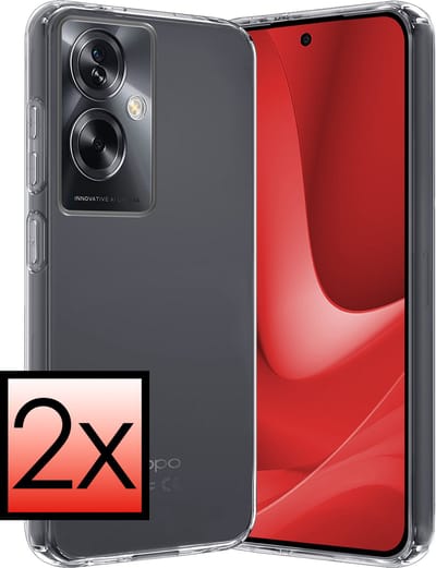 Hoesje - 2 Stuks - Geschikt voor OPPO A79 - Sterk & Shockproof - Case Siliconen - Back Cover - Telefoon Hoes - Transparant