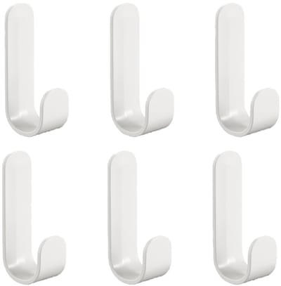 Dailygoods - Zelfklevende Haken - Wandhaken voor Handdoeken - Makkelijk te Installeren - Wit - Multifunctionele Haken - Geschikt voor Keuken en Badkamer