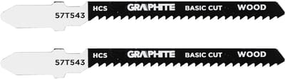 Graphite - Decoupeerzaagblad - 12 TPI - HCS - T-Handvat - 2 Stuks