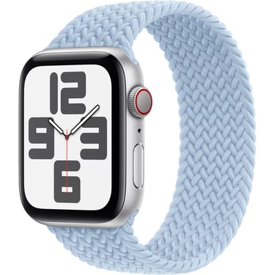 Apple Gevlochten solobandje voor de Apple Watch | 38/40/41/42 mm - Maat 2 - Light Blue
