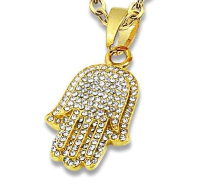 Amanto Ketting Diewa G - 316L Staal Goudkleur - Fatima - 32x20mm - 50cm