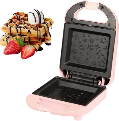 Keukenmachines - Roze Panini Grill - 600W - Compact Ontwerp - Anti-Aanbak Laag - Geschikt voor Broodjes/Grilled Cheese