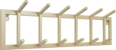 LOFT42 Kapstok Jaimy Single - Beige – Metaal – 6 dubbele haken - 80x24x12