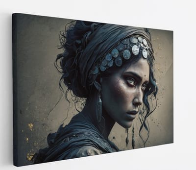 Saammp Canvas Schilderij - Vintage - Vrouw - abstract - 30x20 - Foto op canvas - Wanddecoratie - Muurdecoratie Woonkamer - Slaapkamer decoratie - Canvas Print