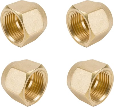 4 Stuks Split Heat Shrink Nuts - Messing Shrink Tubes voor Airconditioning en Koelinstallaties, 3/8 Inch Adapter voor Koelmiddelen en HVAC Toepassingen