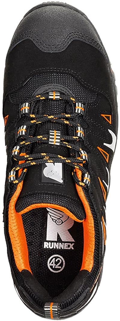 RUNNEX S1P-veiligheidsitshalbschoen LightStar Zwart/Oranje/Zilver