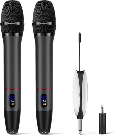 Draadloze Microfoon Set - 2 Handmicrofoons met Automatische Frequentiescan