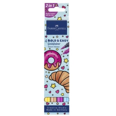 Faber-Castell sketchmarkers - Bold&Easy II Goldfaber - World of Food - set 4 stuks - FC-164817