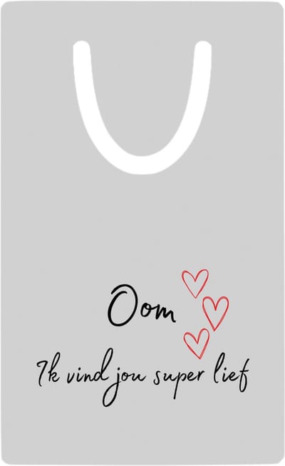 Hacebo® - oom ik vind jou super lief metalen boekenlegger - Oom - de liefste oom - verjaardag - cadeautje voor oom - oom artikelen - kado - geschenk Bladwijzer boekenleggers - 7.6 cm x 5cm