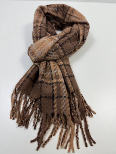 Wintersjaal ruit zonder wol, kriebelt niet! 100% viscose