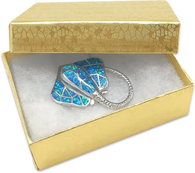 100x Luxe Gouden Sieradendoosjes met Katoen - Cadeaudoosjes voor Oorbellen, Kettingen en Kleine Items