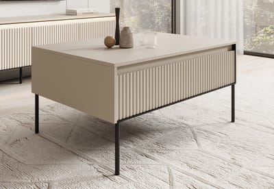 Meubella - Salontafel Timoteo - Beige - 100 cm