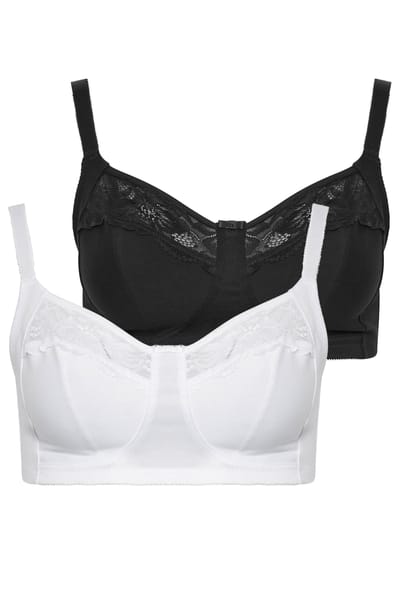 Yours Yourset Set Van 2 Witte Beha's Met Kanten Afwerkingsize 85K