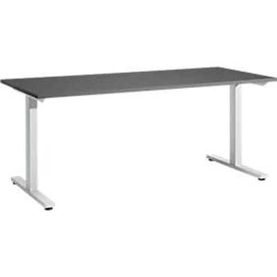 Schäfer Shop  Select Start Off bureautafel, T-poot, rechthoekig, staal/hout, B 1800 x D 800 x H 735 mm, grafiet
