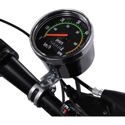 Mechanische Fietscomputer Fiets Snelheidsmeter Kilometerteller Fietsen Stopwatch Cyclocomputer wit