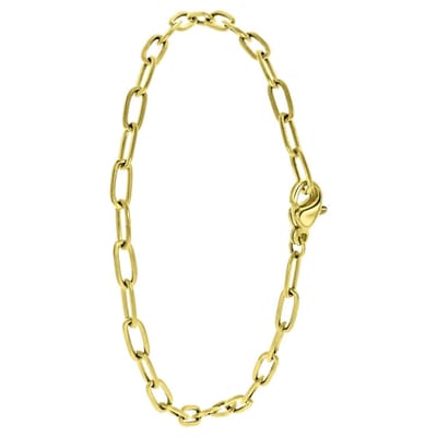 Lucardi Dames Freya armband - Staal - Armband - Cadeau - 20 cm - Goudkleurig
