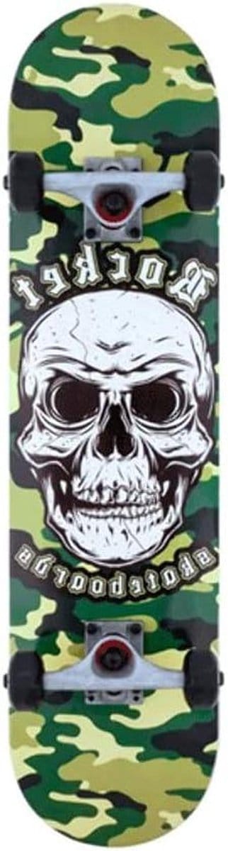 Compleet Skateboard - Skateboard voor volwassenen - Outdoor cruisen - Hard rocket materiaal - 775 inch - Grijs Camo