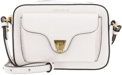 COCCINELLE Leren Schoudertas Beat Soft Crossbody Bag Blanco Crème