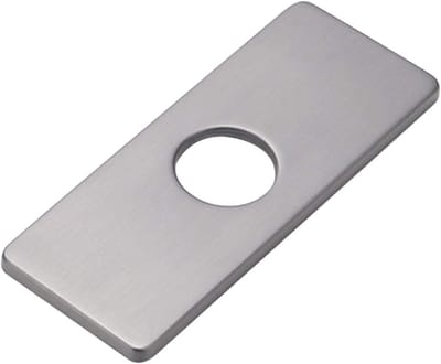 Basin Faucet Plate - RVS Faucet Base Plate - Rechthoekig Gat Deksel - Badkamer Keuken Accessoire (Grijs)