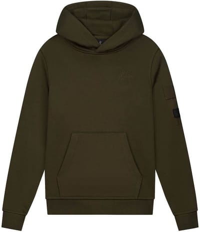 Malelions winter hoodie jongens - groen - nylon, zak
