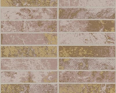 NATUURSTEEN TEGEL BEHANG - beige bruin met glitters- AS Creation Il Decoro