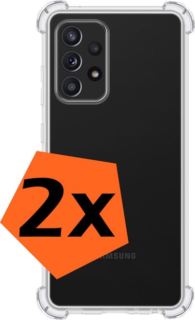 Hoes - 2 Stuks - Geschikt voor Samsung Galaxy A53 - Sterk & Shockproof - Siliconen Case - Back Cover - Telefoon Hoesje Shock Proof - Transparant