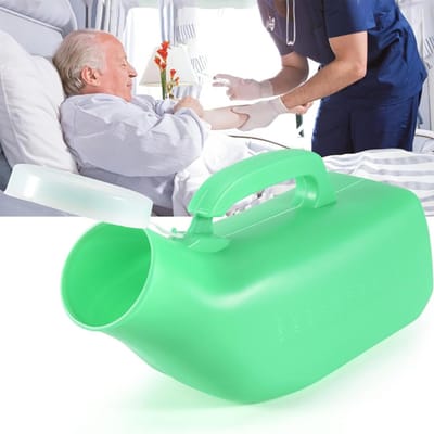 Draagbaar Urinoir - Plasfles Mannen - Noodgevallen Ondersteuning - Morsbestendig Ontwerp - 1200 Ml Capaciteit - Groen
