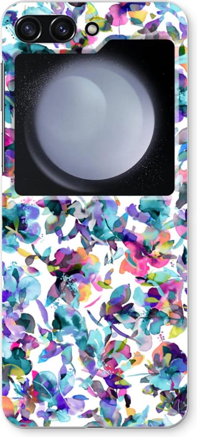 Case Company® - Hoesje geschikt voor Samsung Galaxy Z Flip5 hoesje - Hibiscus Flowers - Soft Cover Telefoonhoesje - Bescherming aan alle Kanten en Schermrand
