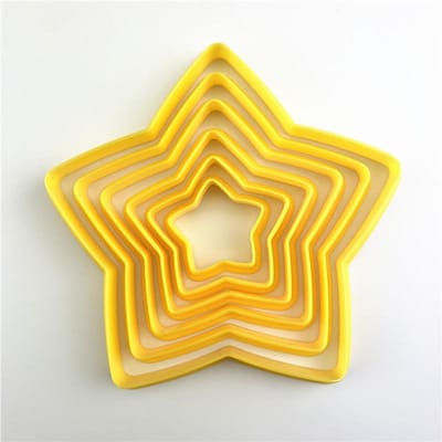 6 stuks/ Set Kerstboom Koekjesvorm Kerst Plastic DIY 3D Nieuwjaar Koekjes Peperkoek Maker Stempel Bakaccessoires