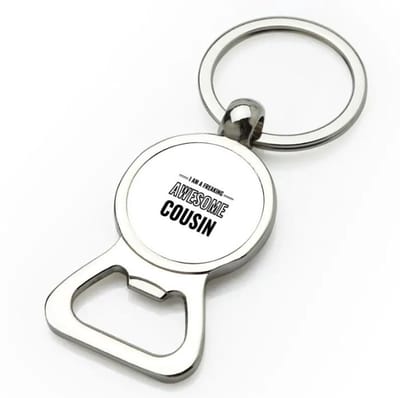 Akyol - i am a freaking awesome cousin flesopener - Neef - de meest geweldigste neef - verjaardagscadeau - verjaardag - cadeau - cadeautje voor neef - neef artikelen - kado - geschenk - gift - 9 bij 3 cm