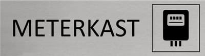 CombiCraft Aluminium deurbordje Meterkast 165x45mm - per stuk