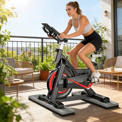 Fietsmat - Vloerbeschermer - Thuis sporten - Antislip en geluidsdempend - 2 stuks - Zwart grijs