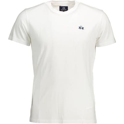 La Martina Bianco Katoenen Heren T-Shirt