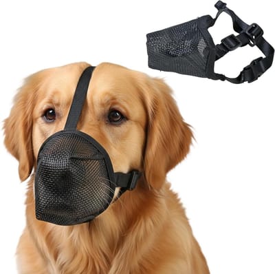 Verstelbare en Ademende Hondenmuilkorf voor Kleine Honden, Bescherming tegen Kauwen en Eten, Ideaal voor Middelgrote en Kleine Rassen, Maat S
