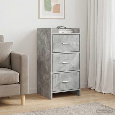 vidaXL - Dressoir - Betongrijs - 40 - x - 36 - x - 80 - cm - Bewerkt - hout