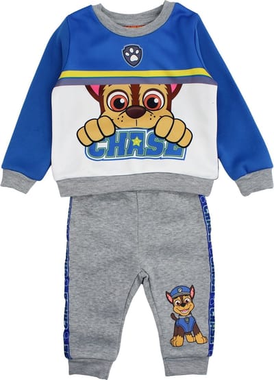 Paw Patrol Chase baby joggingspak/huispak/vrijetijdspak blauw/grijs maat 80