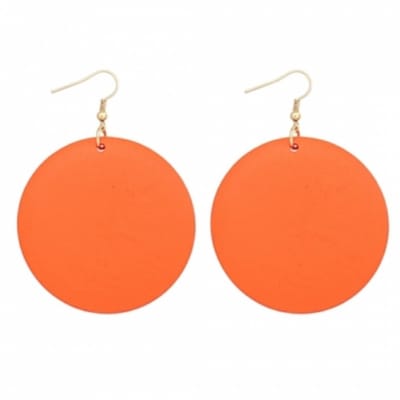 Zilveren -oranje -houten -oorbellen -Tordis -Charme Bijoux