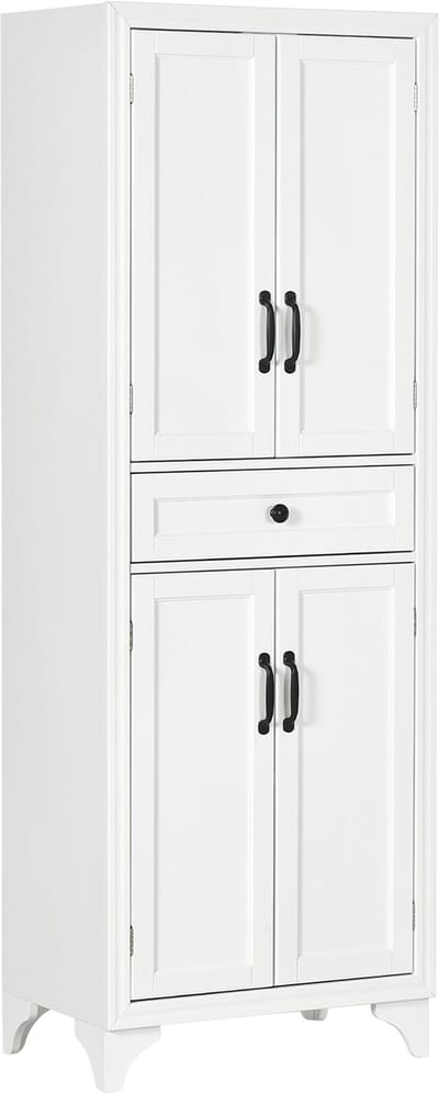 HOMCOM-Keukenkast-MDF-60x38x170cm-Wit