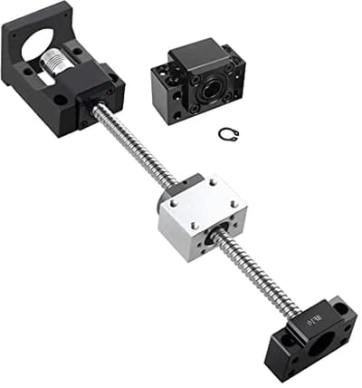 Kogelomloopspindel set 500 mm met eindondersteuning en motorhouder voor Nema 23 stappenmotor