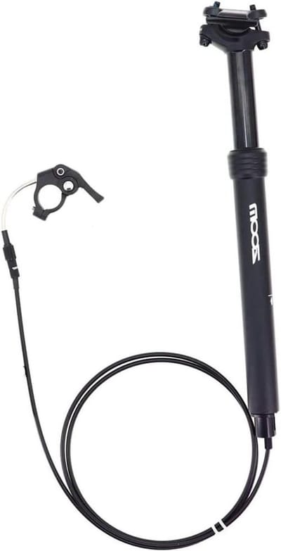 Fiets Zadelpen - Verstelbare Zitbuis - Fietscomfort Verbeteren - Hydraulische Interne Routing - 80mm Slag - Zwart