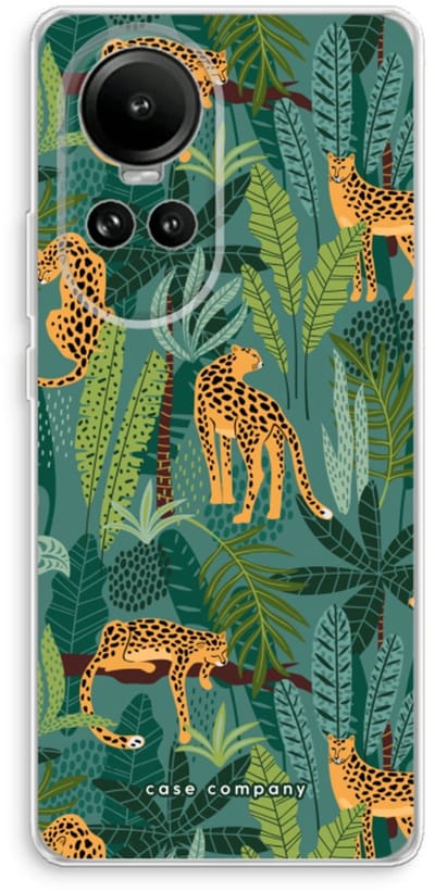 Case Company® - Hoesje geschikt voor Oppo Reno 10 hoesje - Luipaard 2 - Soft Cover Telefoonhoesje - Bescherming aan alle Kanten en Schermrand