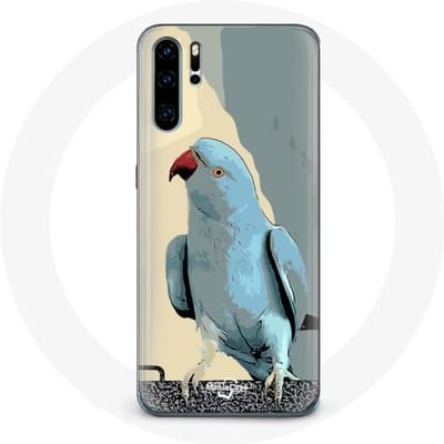 Coque pour Huawei P30 Perruches perroquets Bleu