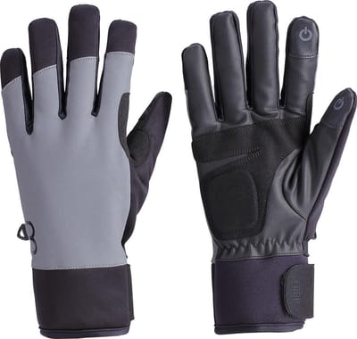 BBB Cycling ColdShield Reflective Fietshandschoenen Winter - 5 - 10 ℃ - Winddichte Wielrenhandschoenen - Waterproof Fietshandschoenen Heren & Dames - Touchscreen Compatibel - Reflecterend - Zwart - Maat S - BWG-38