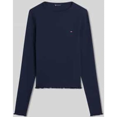 slim fit shirt met lange mouwen van katoenmix