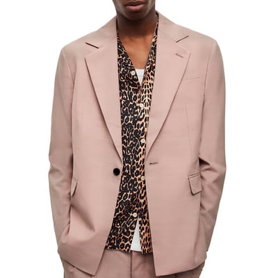 AllSaints Santo Blazer Dusky Pink Size: 34 | Blazers Outlet | Heren | Roze