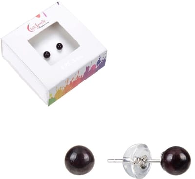 Oorbellen Granaat 4 mm