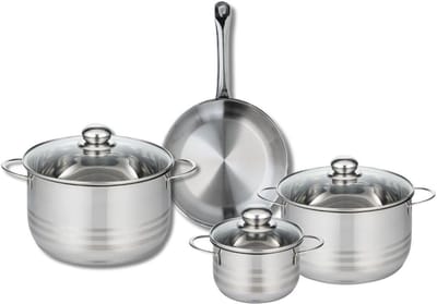 Set van 1 Koekenpan 24 cm en 3 kookpotten 14, 20 en 24 cm Elo Profi Brillant