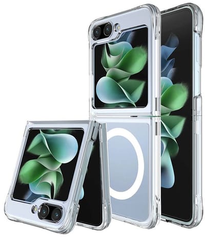 Transparant Hoesje Geschikt voor Samsung Galaxy Z Flip 7 | Compatibel met MagSafe / Qi2 | Dun TPU | Back Cover met Magneet | Doorzichtig | Ultra Dun