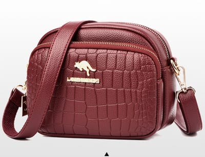 N3 Collecties Nieuwe luxe messenger Tas, PU leren schoudertassen voor dames-Rood