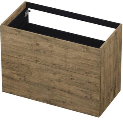 INK - Onderkast 2 Laden Push To Open 65cm Hout Decor - 900x450x650 Mm - Naturel Eiken